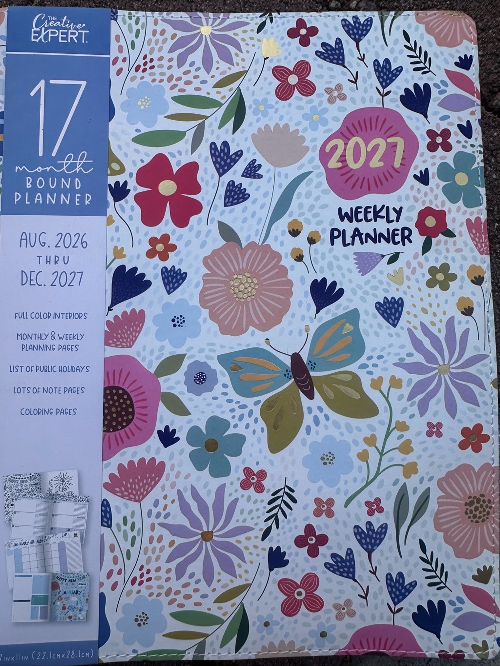 2027 Floral Weekly Planner – Multicolor